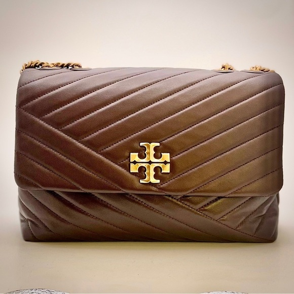 Tory Burch | Chain, Chevron Pattern, Leather, Kira, Logo, Color: Tempranillo - Picture 7 of 12